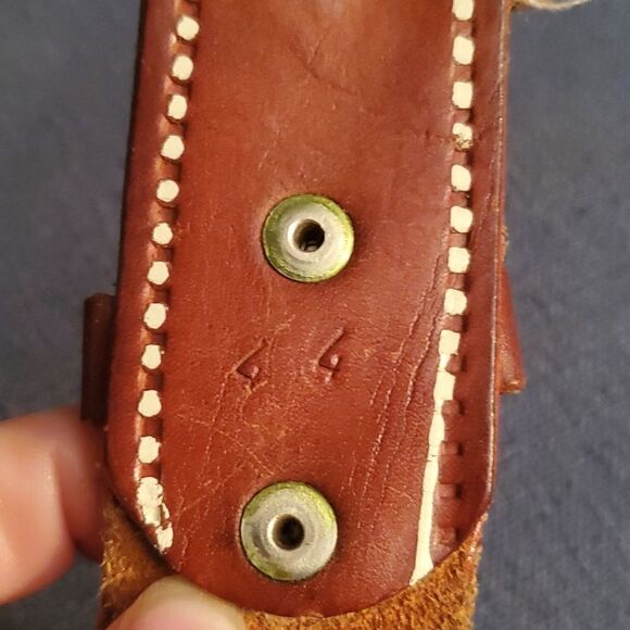 Vintage 70s Tooled Leather USA Belt With Eagle - Picture 7 of 7
